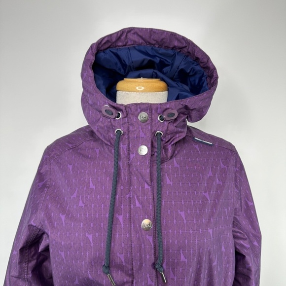 Helly Hansen Protection Jacket Women's Size M Plum Purple Hooded - Picture 2 of 14
